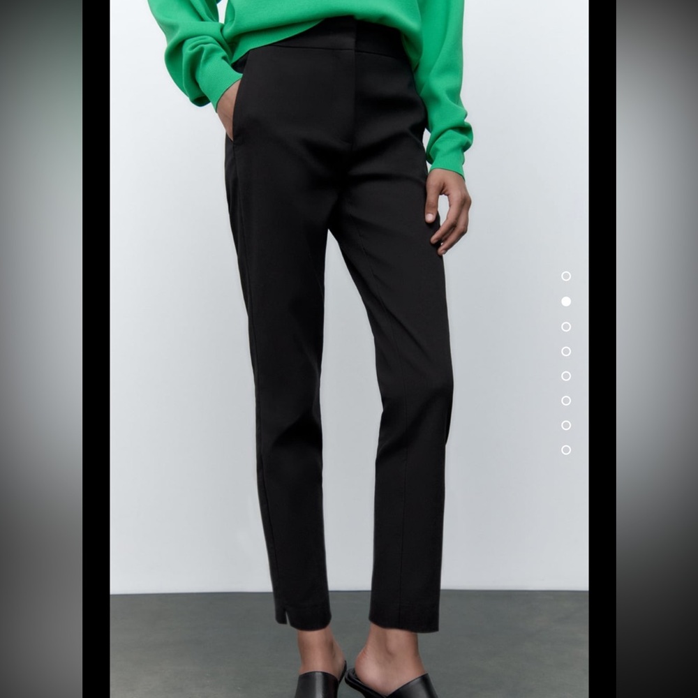 Zara black high waisted seamed pants